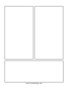 Comic Page With Vertical Bars paper