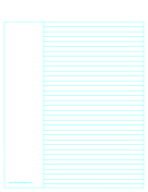 Cornell Annotation Ruled Paper Left paper