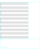 Cornell Note Paper with Musical Staff paper