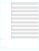 Cornell Note Paper with Musical Staff paper
