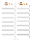 Cottagecore Coffee To Do List paper