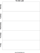 Day-of-the-week To Do List paper