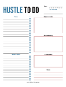 Daily Side Hustle To Do List paper