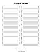 Declutter 100 Items List paper