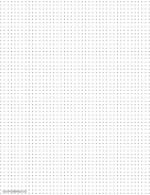 Dot Paper with five dots per inch spacing on letter-sized paper paper