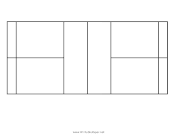 Doubles Badminton Court Diagram paper