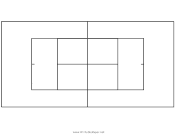 Doubles Tennis Court Diagram paper