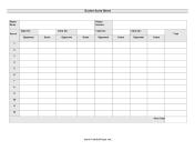 Euchre Scoresheet paper