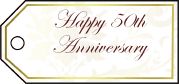 Fiftieth Anniversary Gift Tags paper