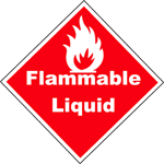 Flammable Liquid Sign paper