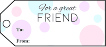 For A Friend Gift Tags paper