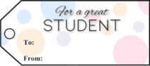For A Student Gift Tags paper