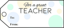 For A Teacher Gift Tags paper