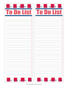 Fourth Of July To Do Lists paper
