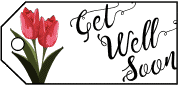 Get Well Flowers Gift Tag paper