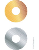 Gold Silver Digital Software CD-DVD Labels paper