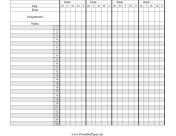 Grade Book Paper (Horizontal) paper