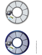 Gray Blue Photo Photography CD-DVD Labels paper