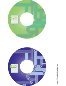 Green Blue JPG Backups CD-DVD Labels paper
