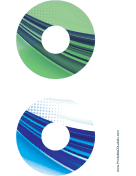 Green Blue Strong Software CD-DVD Labels paper