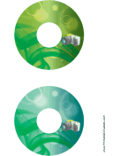 Green SLR Photography CD-DVD Labels paper