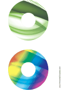 Green Rainbow Bold Software CD-DVD Labels paper