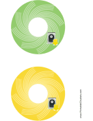 Green Yellow Harddrive Backups CD-DVD Labels paper