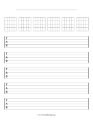 Guitar Tablature with Chord Symbols paper