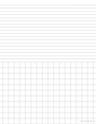 Half College Lined Half Graph Paper 2 Per Inch paper