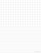 Half College Lined Half Graph Paper 2 Per Inch Reverse paper