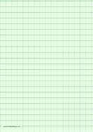 Graph Paper - Light Green - Half Inch Grid - A4 paper