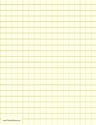 Graph Paper - Light Yellow - Half Inch Grid paper