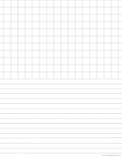 Half Wide Lined Half Graph Paper 2 Per Inch Reverse paper