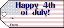 Happy Fourth Of July Gift Tags paper