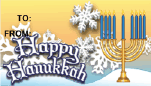 Happy Hanukkah Menorah paper