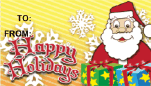 Happy Holidays Santa Claus paper