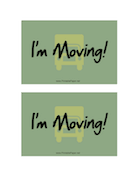 I'm Moving Postcard paper