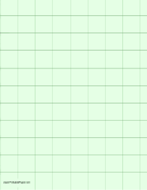 Graph Paper - Light Green - One Inch Grid paper
