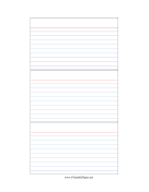 Index Cards Template paper