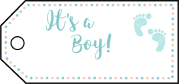 Its A Boy Footprints Gift Tags paper
