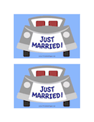 Just Married Postcard paper