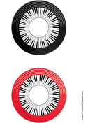 Keyboard Music CD-DVD Labels paper