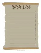 Kids Christmas Wish List paper