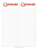 Kitten To Do List paper