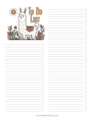 Llama To Do List paper