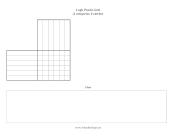 Logic Puzzle Grid 2x6 paper