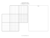 Logic Puzzle Grid 3x6 paper