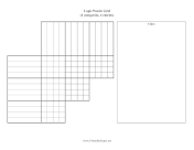 Logic Puzzle Grid 4x4 paper
