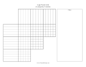Logic Puzzle Grid 4x5 paper