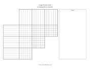 Logic Puzzle Grid 4x6 paper